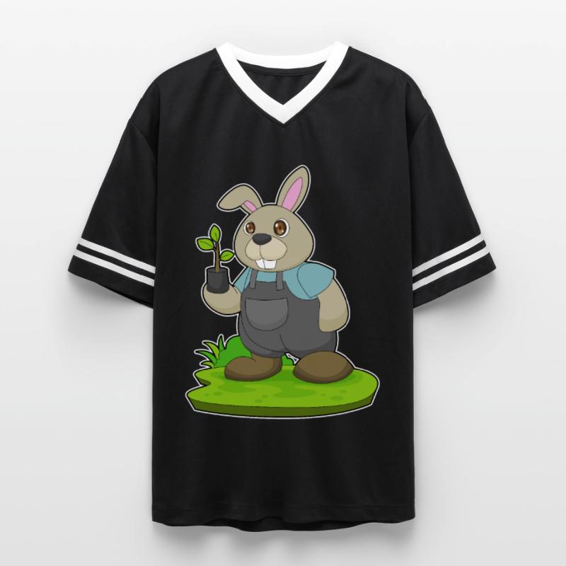 Plantule d’éleveur de lapins T-shirt de foot unisexe en mesh