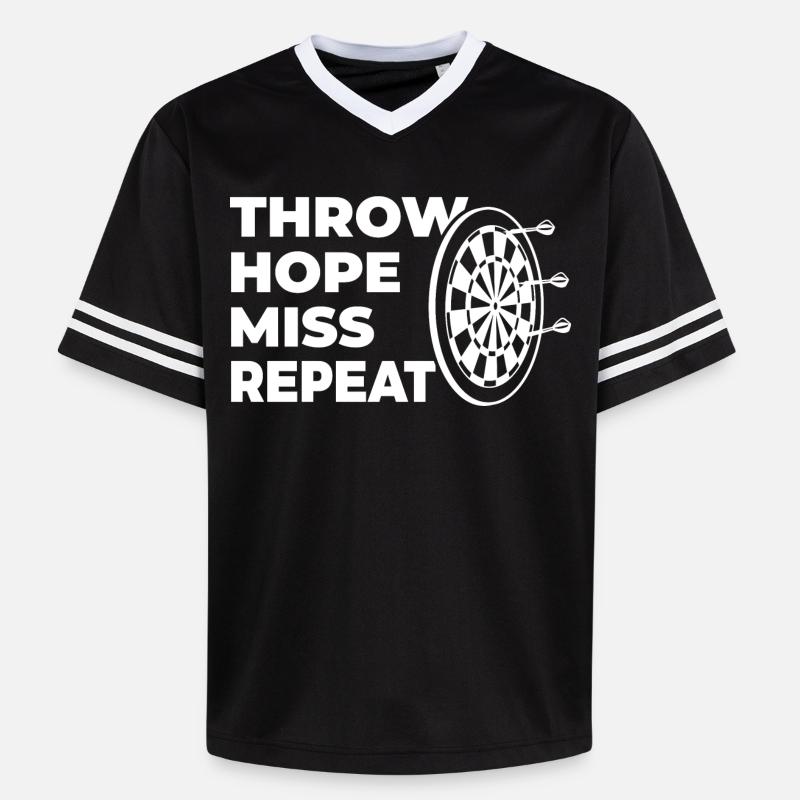 lancer, espérer, manquer, répéter - T-shirt de foot unisexe en mesh - noir/blanc