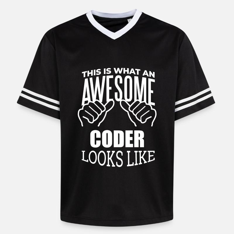 codeur - T-shirt de foot unisexe en mesh - noir/blanc