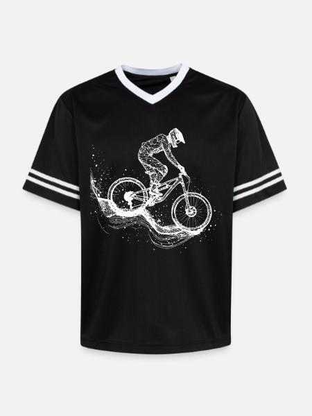 Dessin VTT - T-shirt de foot unisexe en mesh - noir/blanc