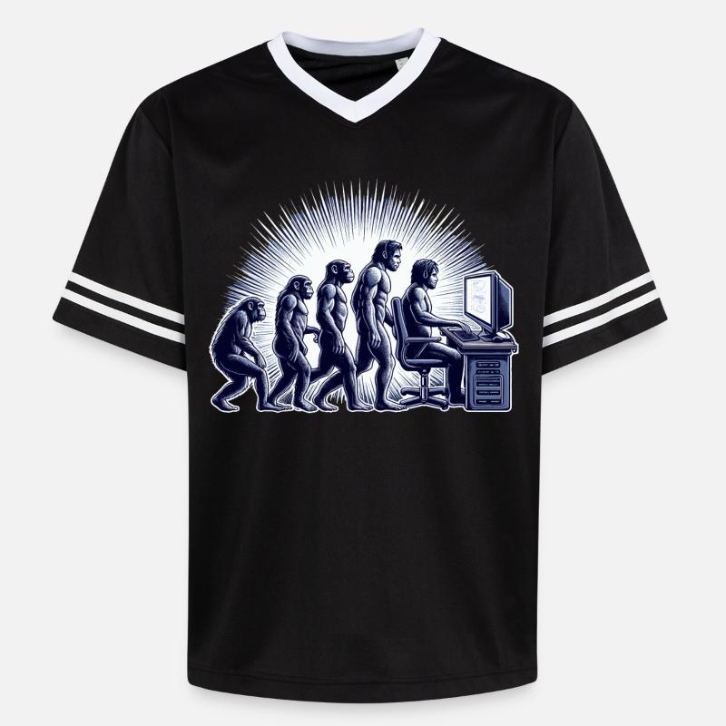 ÉVOLUTION DU JEU - T-shirt de foot unisexe en mesh - noir/blanc