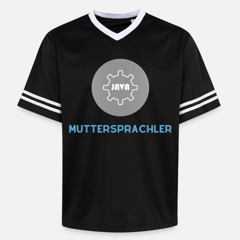Native speaker: JavaScript Edition - Unisex Football Style Mesh T-Shirt - black/white