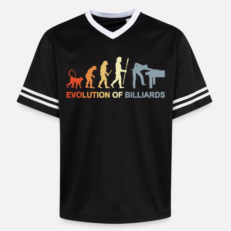 Billard Evolution - T-shirt de foot unisexe en mesh - noir/blanc