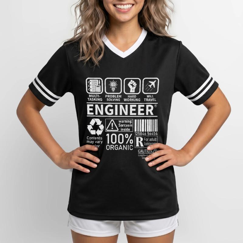 engineer multitasking problem solving hard working Unisex Football Style Mesh T-Shirt