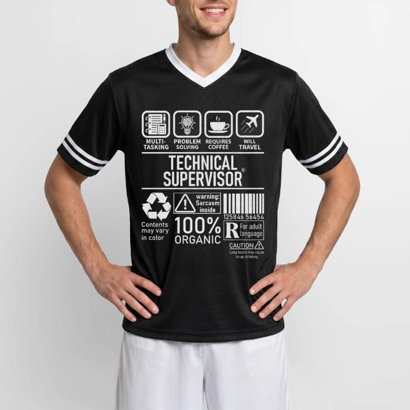 Technical Supervisor multi tasking problem solving Unisex Football Style Mesh T-Shirt