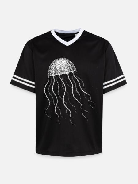Méduse - T-shirt de foot unisexe en mesh - noir/blanc
