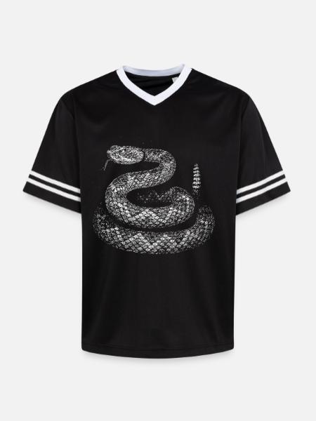 Snake - Unisex Football Style Mesh T-Shirt - black/white