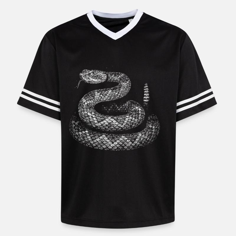 Serpent - T-shirt de foot unisexe en mesh - noir/blanc