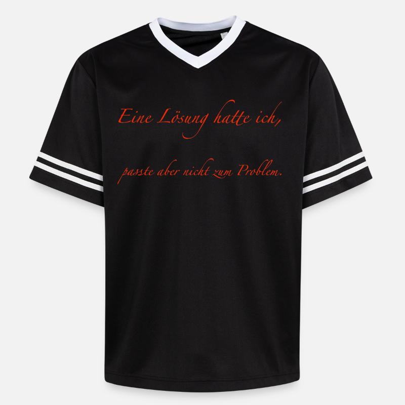 J’avais une solution - Unisex Football Style Mesh T-Shirt - noir/blanc