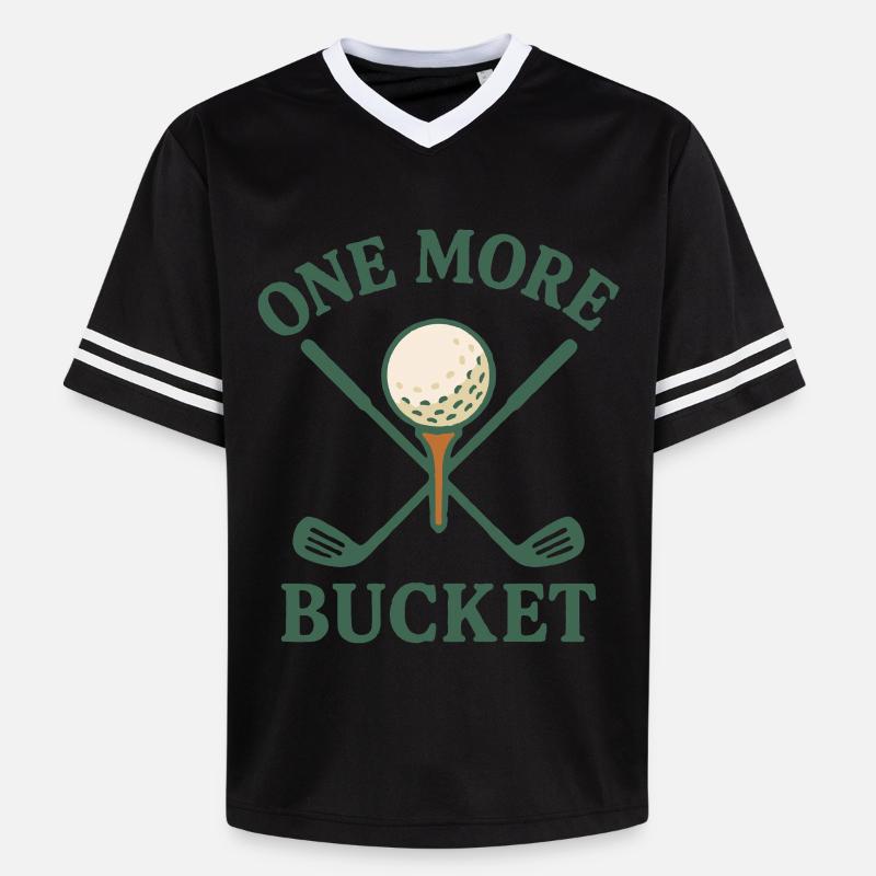 Ein weiterer Eimer Golfschläger Fun Design - Unisex Football Style Mesh T-Shirt - Schwarz/Weiß