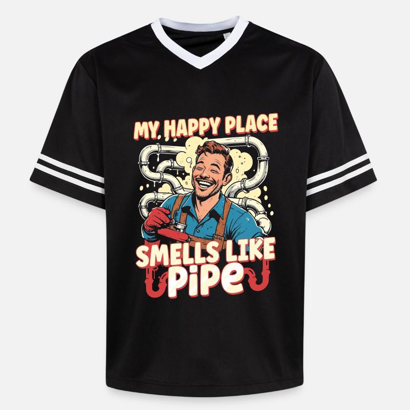 Pipe Layer Pipeline Builder - Unisex Football Style Mesh T-Shirt - black/white