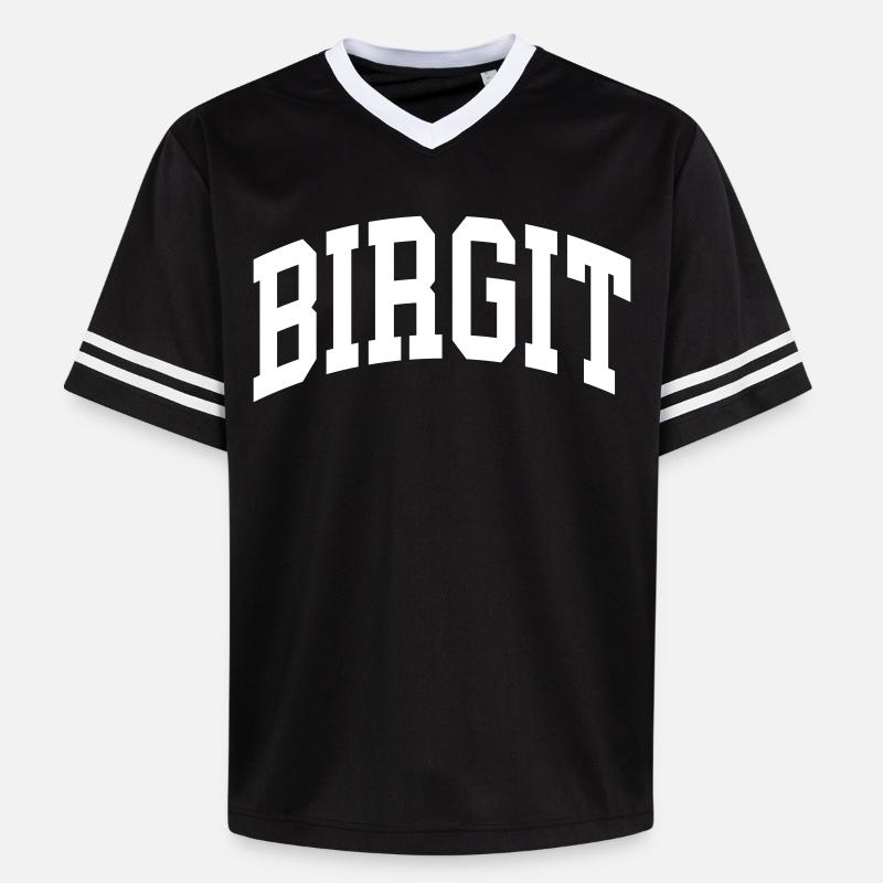 Birgit - T-shirt de foot unisexe en mesh - noir/blanc