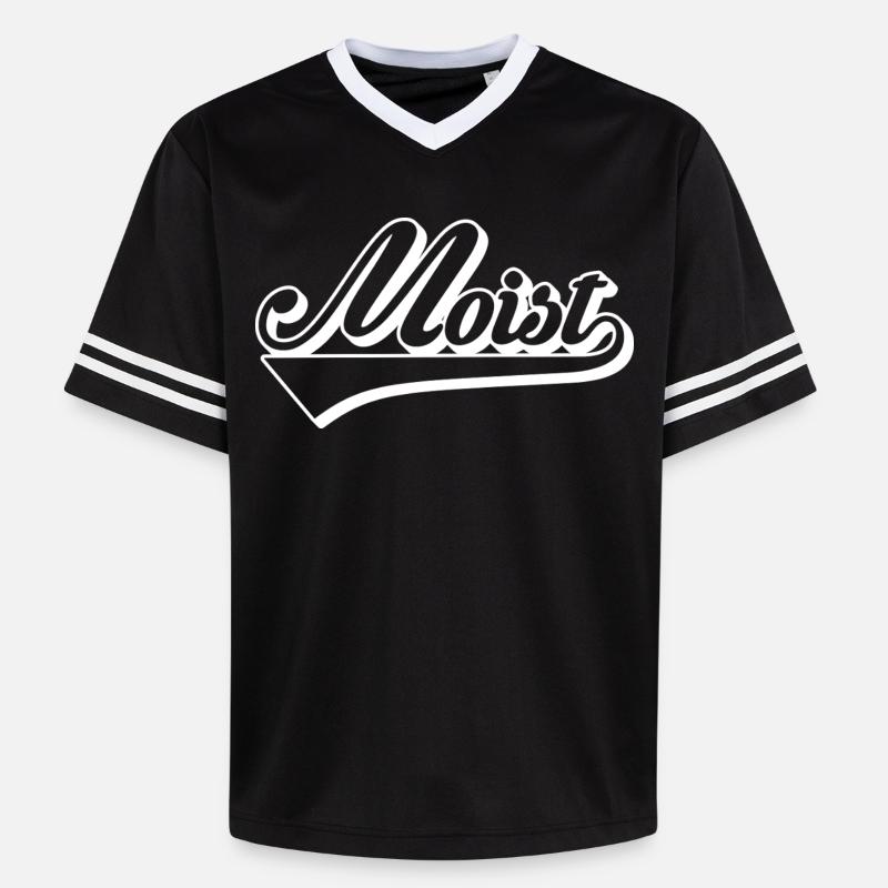 Mobiz Retro Script Logo - T-shirt de foot unisexe en mesh - noir/blanc