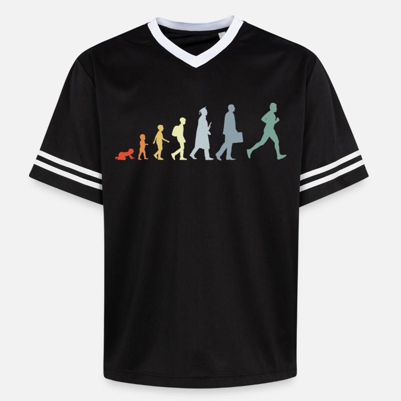 Runner Evolution - Unisex Football Style Mesh T-Shirt - black/white