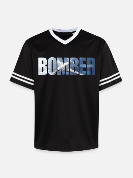 Bomber Tu-160 - Unisex Football Style Mesh T-Shirt - black/white