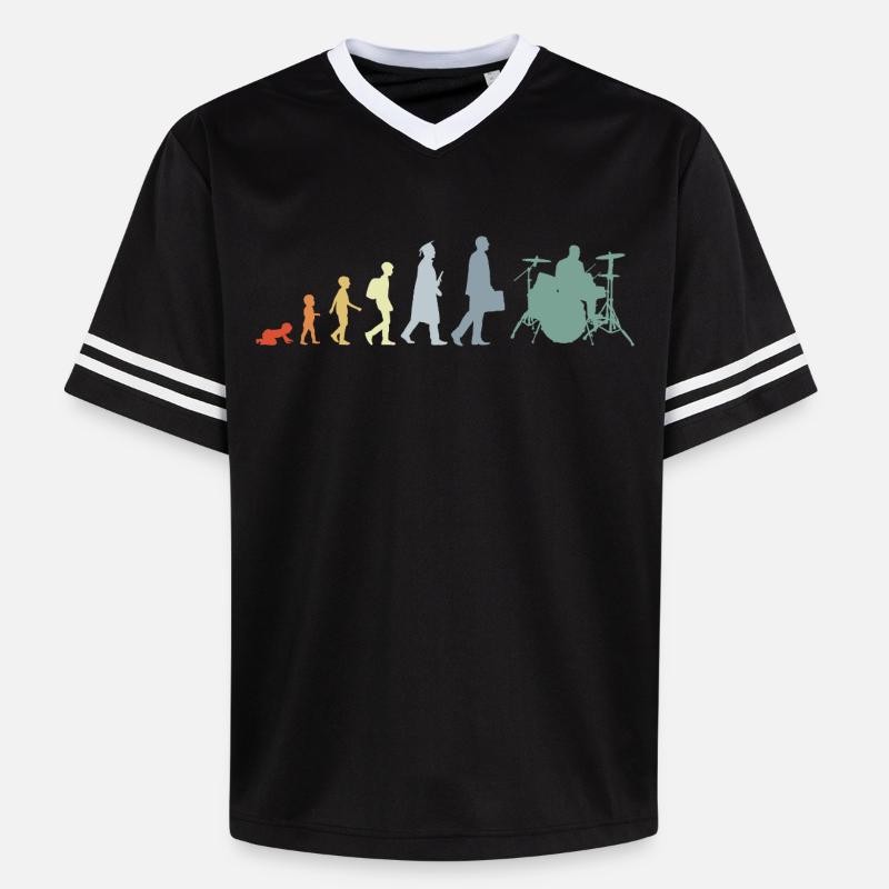 Évolution du batteur - T-shirt de foot unisexe en mesh - noir/blanc