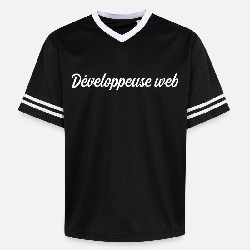 Développeuse Web - T-shirt de foot unisexe en mesh - noir/blanc