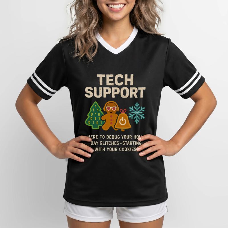 Admin Weihnachtsgeschenk IT Support Debugging Unisex Football Style Mesh T-Shirt