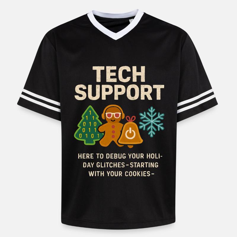 Admin Weihnachtsgeschenk IT Support Debugging - Unisex Football Style Mesh T-Shirt - Schwarz/Weiß