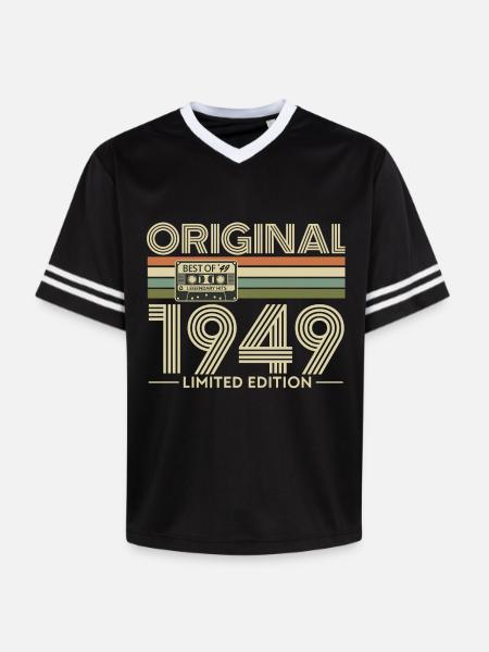 Original 1949 Limited Edition Retro - Unisex Football Style Mesh T-Shirt - black/white