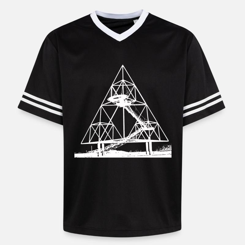 TÉTRAÈDER BLANC - T-shirt de foot unisexe en mesh - noir/blanc