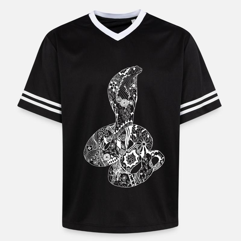 Patchwork Cobra - T-shirt de foot unisexe en mesh - noir/blanc