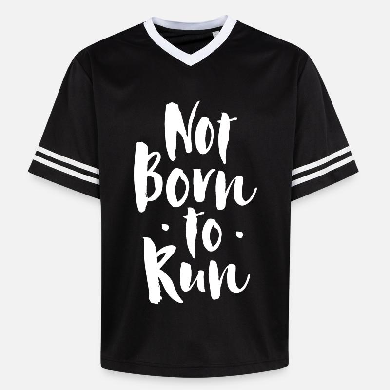 Pas né pour courir - T-shirt de foot unisexe en mesh - noir/blanc