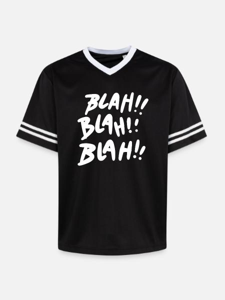 Bla Bla Bla Blanc - T-shirt de foot unisexe en mesh - noir/blanc