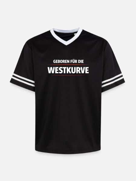Né pour le Westkurve - T-shirt de foot unisexe en mesh - noir/blanc