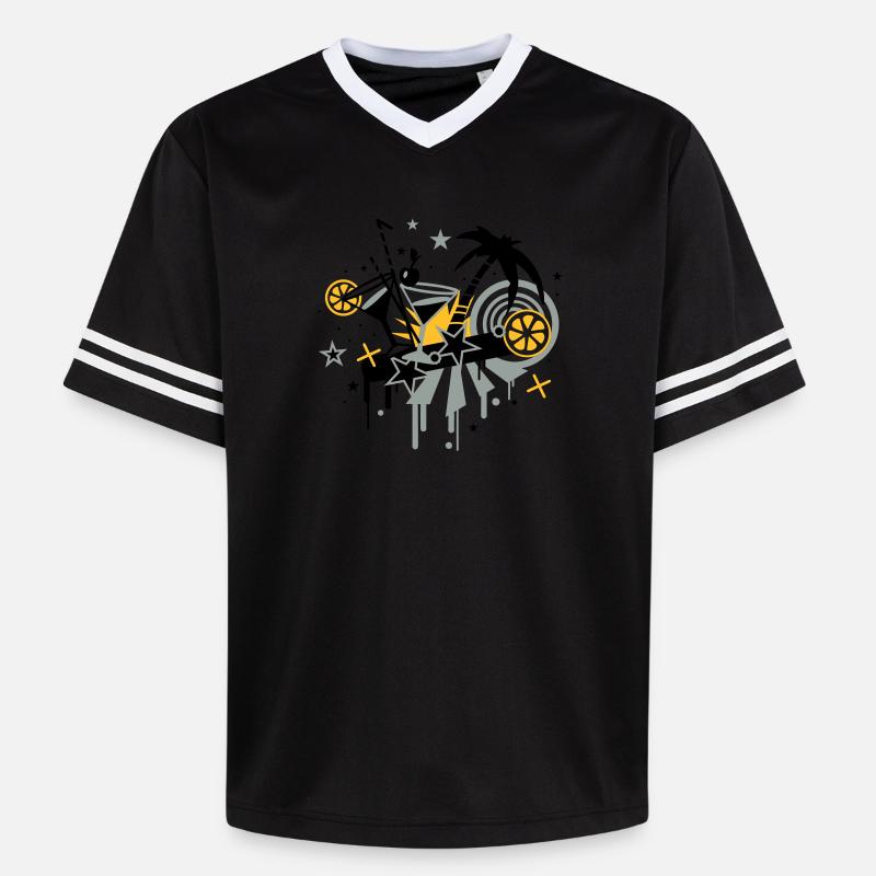 cocktail_bar - T-shirt de foot unisexe en mesh - noir/blanc