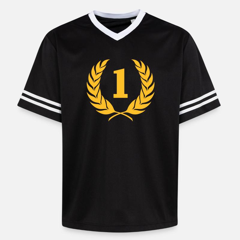 Victoire (vectoriel) - T-shirt de foot unisexe en mesh - noir/blanc