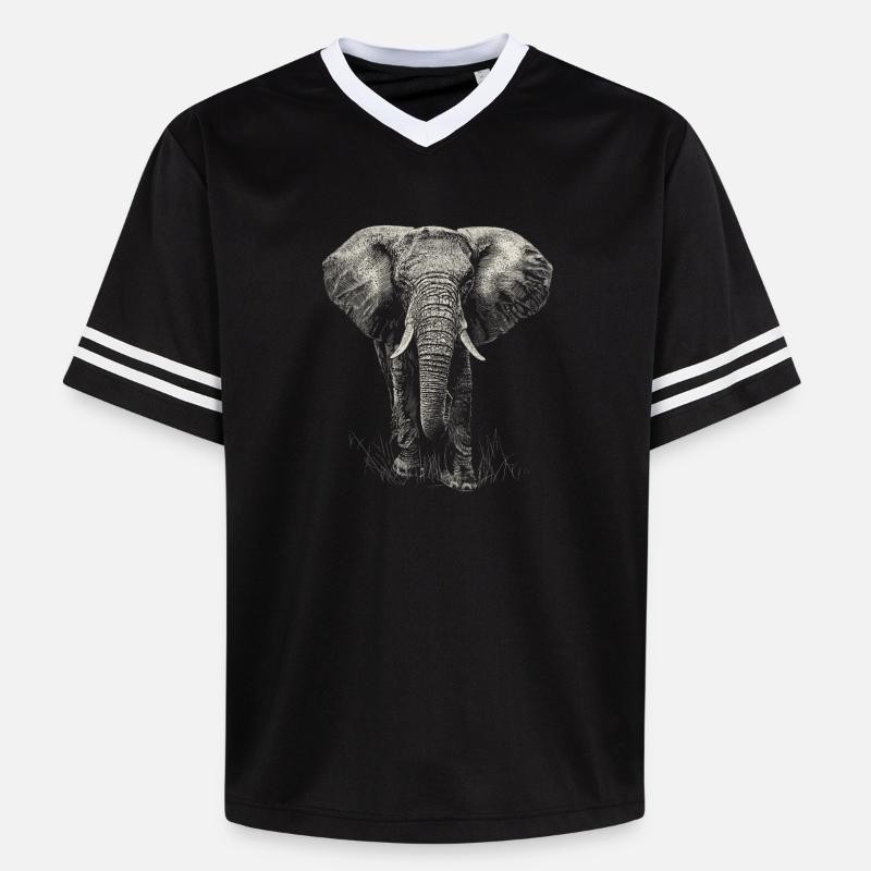 Elephant - T-shirt de foot unisexe en mesh - noir/blanc