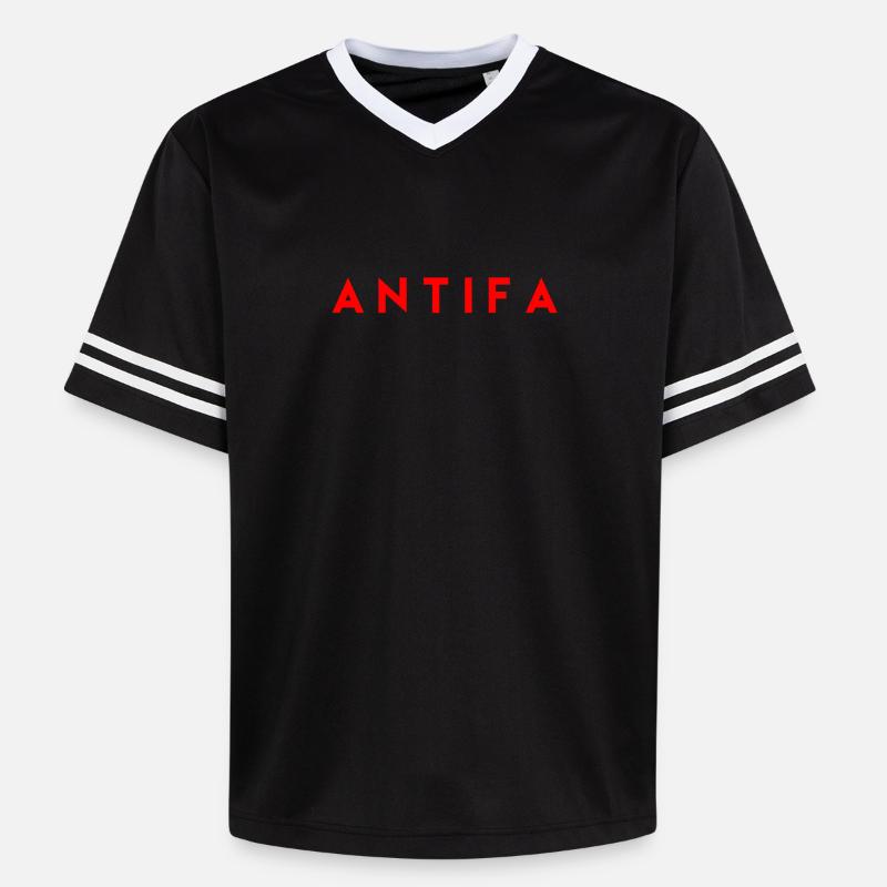 Antifa - T-shirt de foot unisexe en mesh - noir/blanc