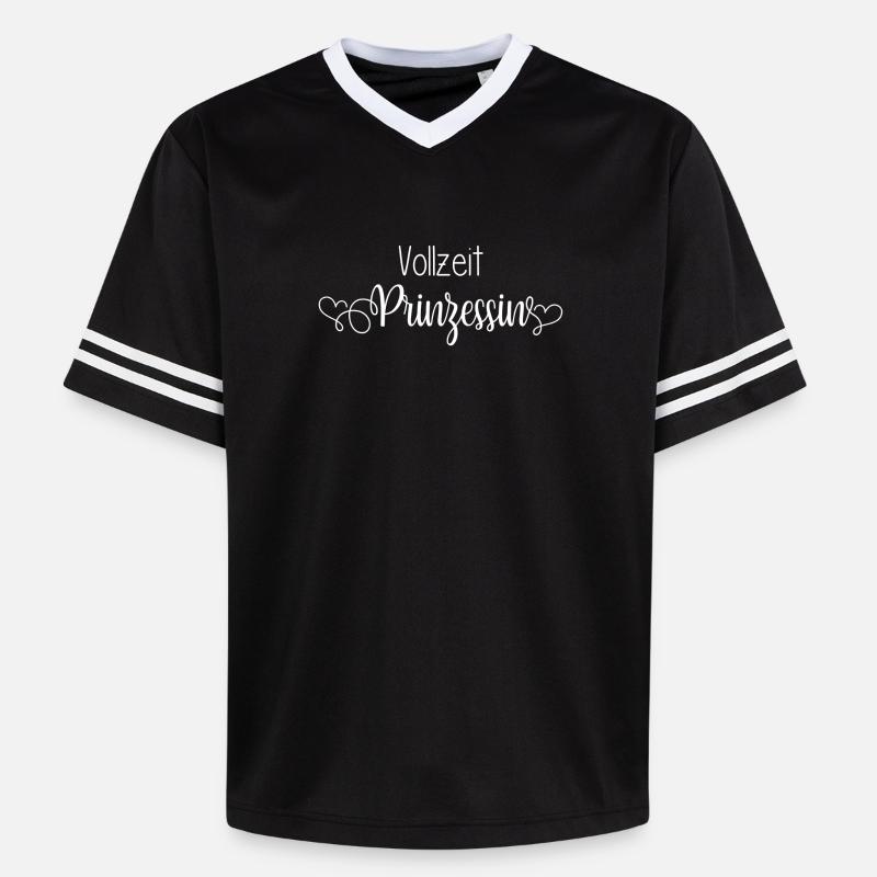 Princesse à temps plein - T-shirt de foot unisexe en mesh - noir/blanc