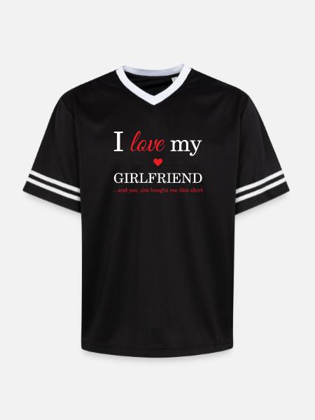 J'aime ma copine - T-shirt de foot unisexe en mesh - noir/blanc