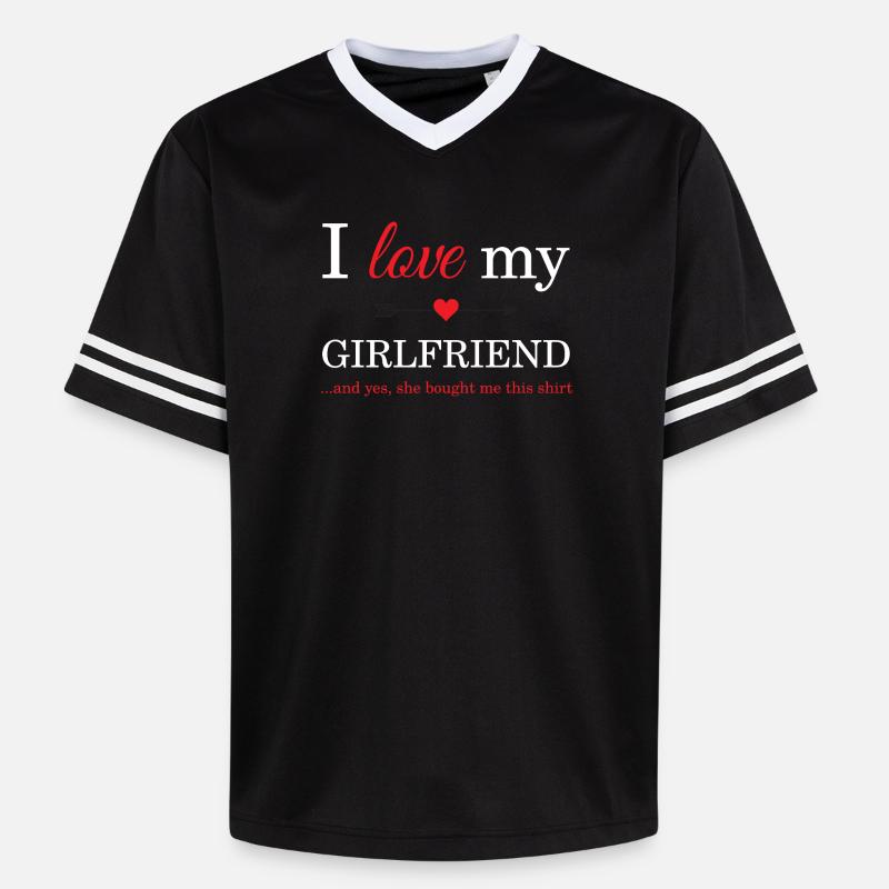 J'aime ma copine - T-shirt de foot unisexe en mesh - noir/blanc