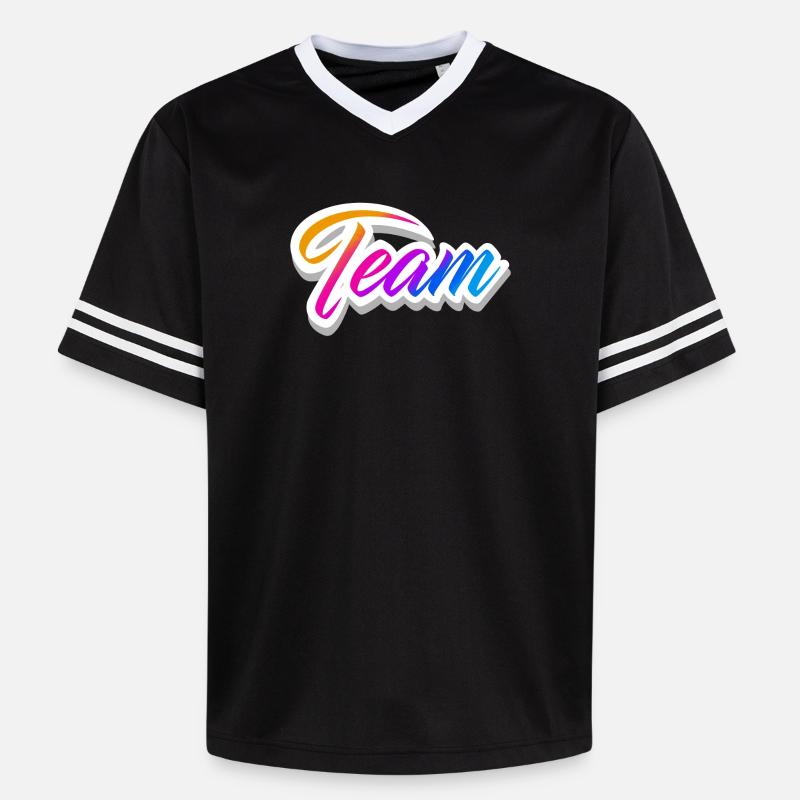 équipe - T-shirt de foot unisexe en mesh - noir/blanc