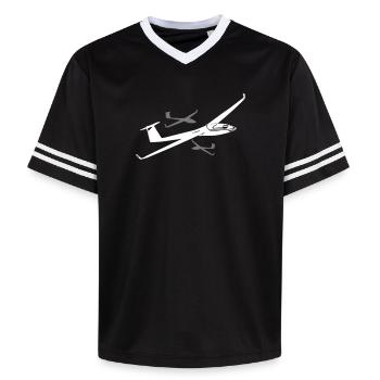 Sailing gear ...- - Unisex Football Style Mesh T-Shirt - black/white - Front - AI Model Female 172 light (172cm) & AI Model Male 185 light (185cm)