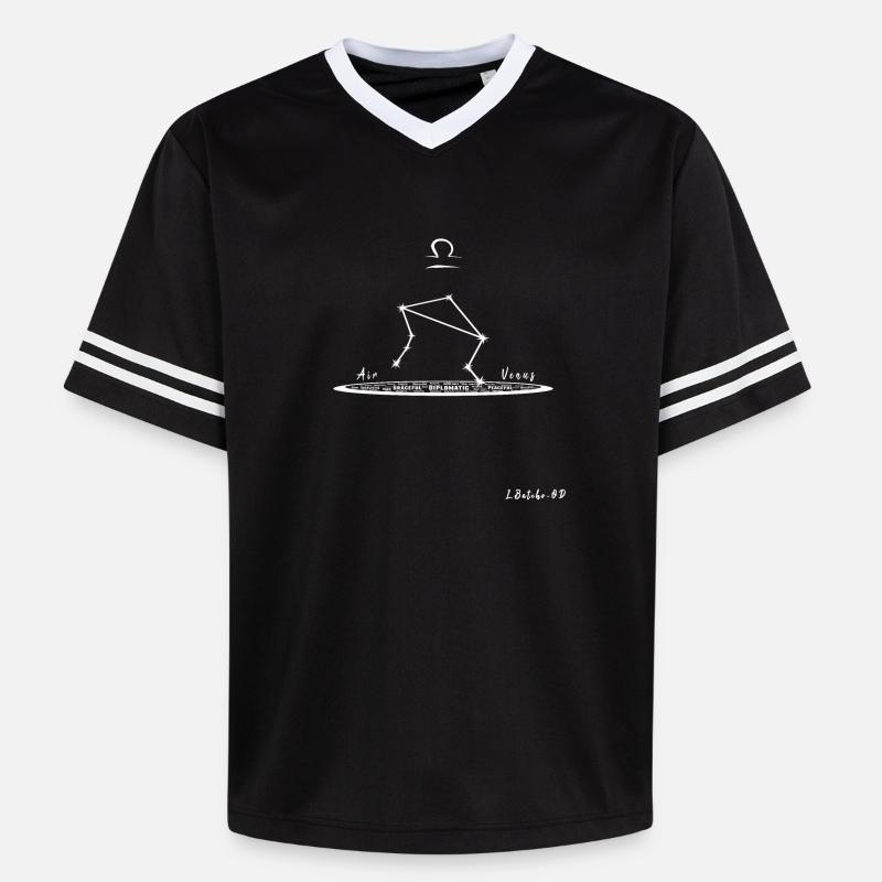 LIBRA - Theme and Constellation - T-shirt de foot unisexe en mesh - noir/blanc