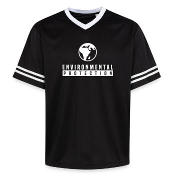 Conservation et protection de l'environnement avec le logo de la planète terre - T-shirt de foot unisexe en mesh - noir/blanc - Devant - AI Model Female 172 light (172cm) & AI Model Male 185 light (185cm)
