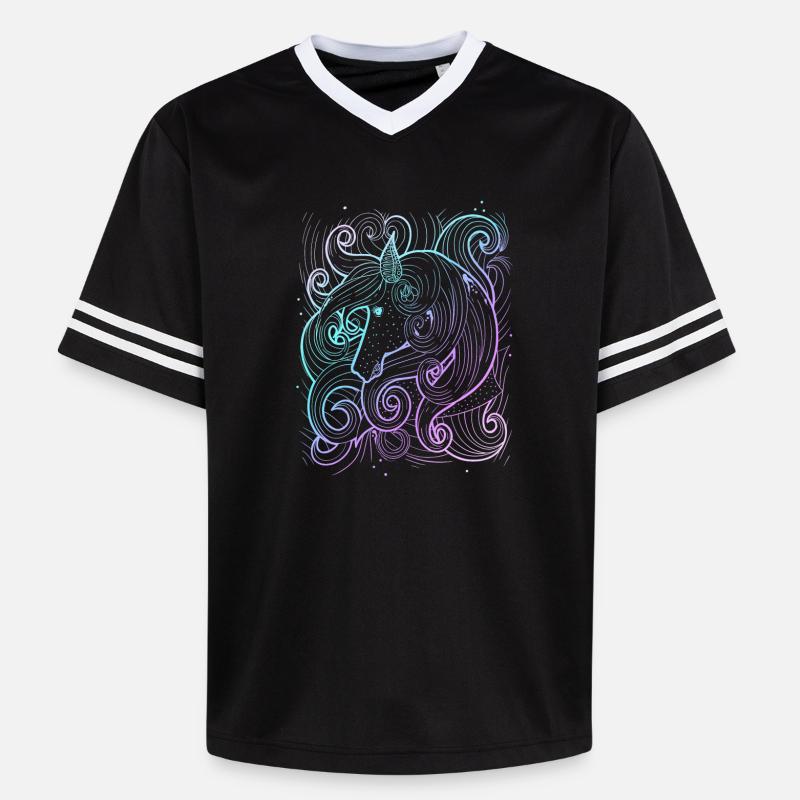 cheval - T-shirt de foot unisexe en mesh - noir/blanc