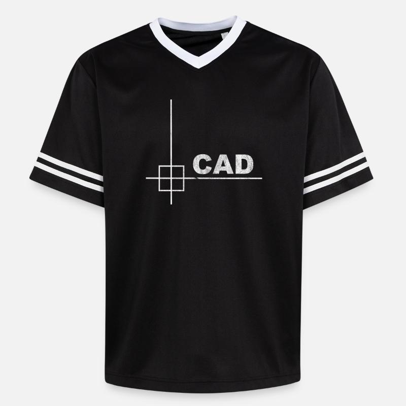 Conception technique minimale CAD Designer - Unisex Football Style Mesh T-Shirt - noir/blanc