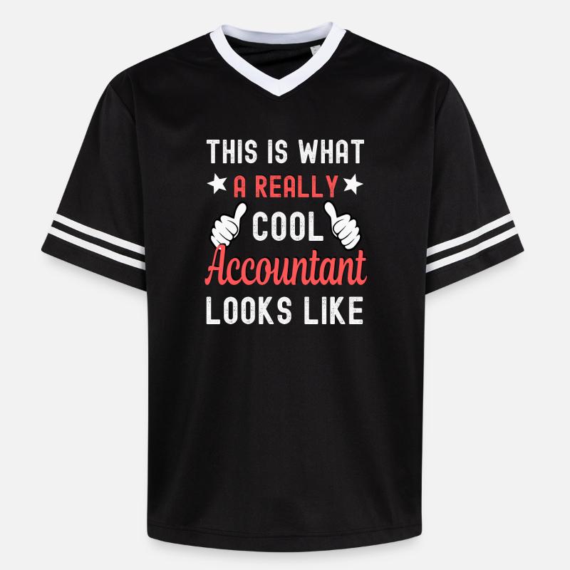 Comptable comptable - T-shirt de foot unisexe en mesh - noir/blanc