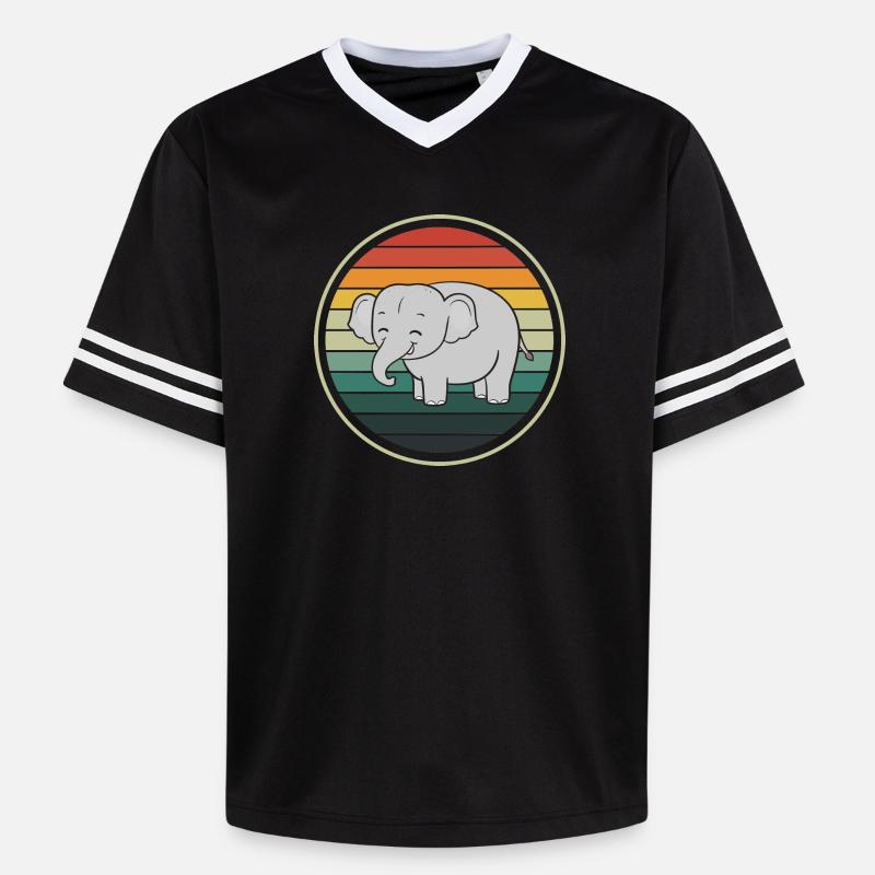 Eléphant éléphant - T-shirt de foot unisexe en mesh - noir/blanc