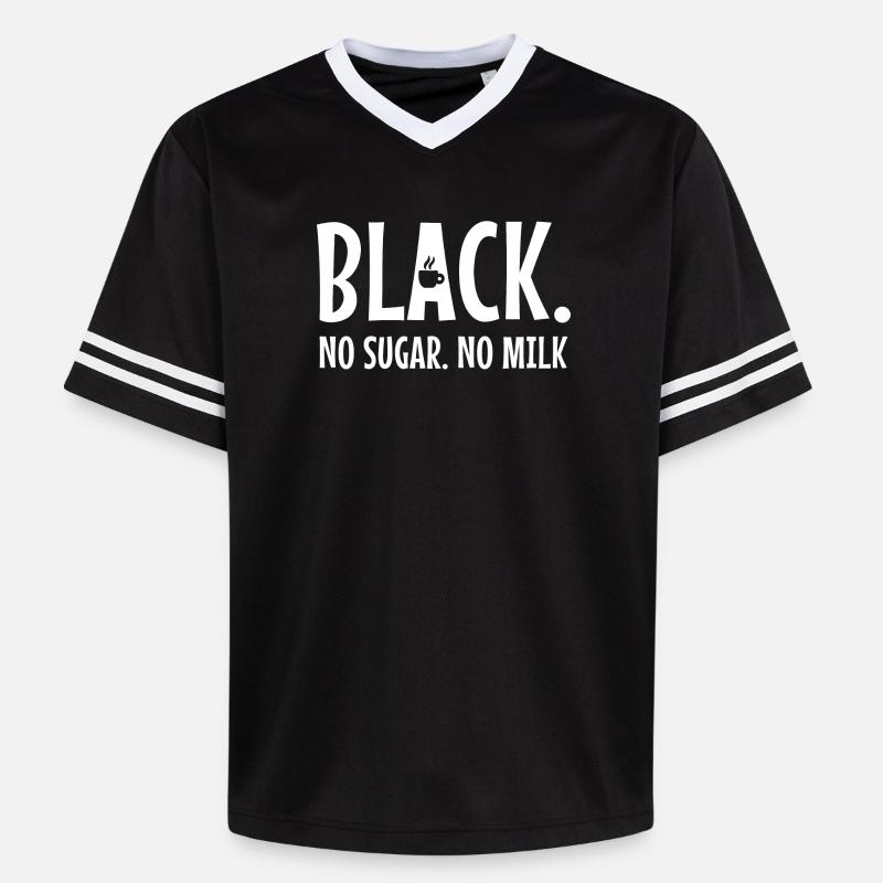 Kaffee Statement Koffein Kaffeetrinker Kaffeetasse - Unisex Football Style Mesh T-Shirt - Schwarz/Weiß
