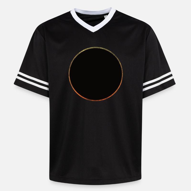 Solar eclipse - Unisex Football Style Mesh T-Shirt - black/white