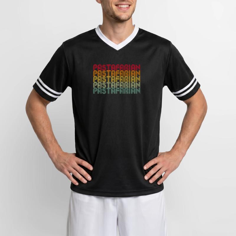 Rainbow Font Stack Pattern Unisex Football Style Mesh T-Shirt