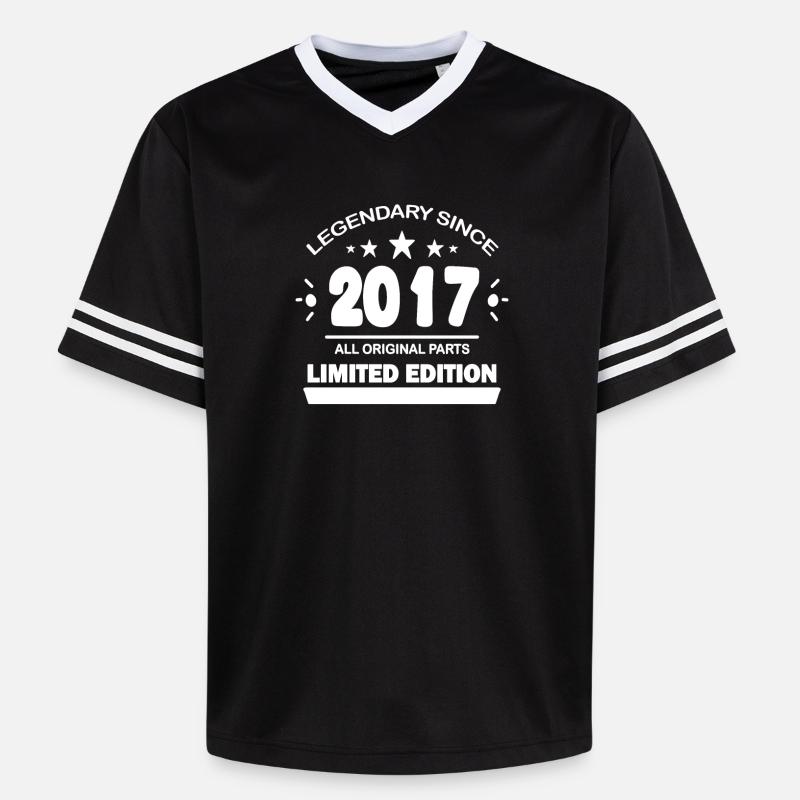 2017 - T-shirt de foot unisexe en mesh - noir/blanc