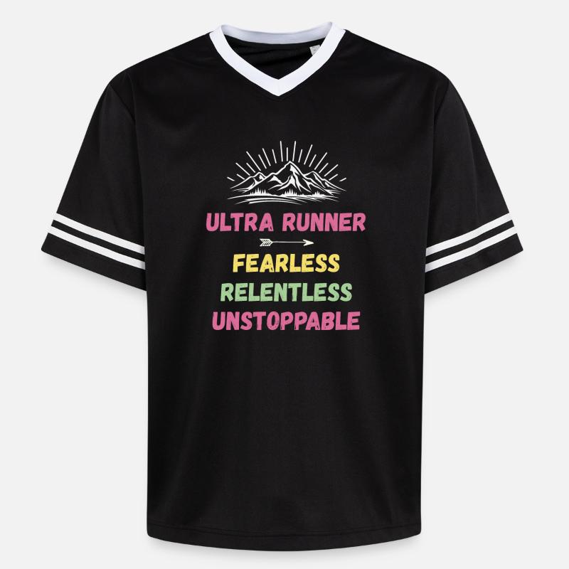 Ultra Runner - Intrépide. Implacable. Imparable. - T-shirt de foot unisexe en mesh - noir/blanc