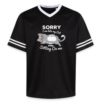 nicht morgens, zu spät kommen, den Wecker verpassen - Unisex Football Style Mesh T-Shirt - Schwarz/Weiß - Vorne - AI Model Female 172 light (172cm) & AI Model Male 185 light (185cm)